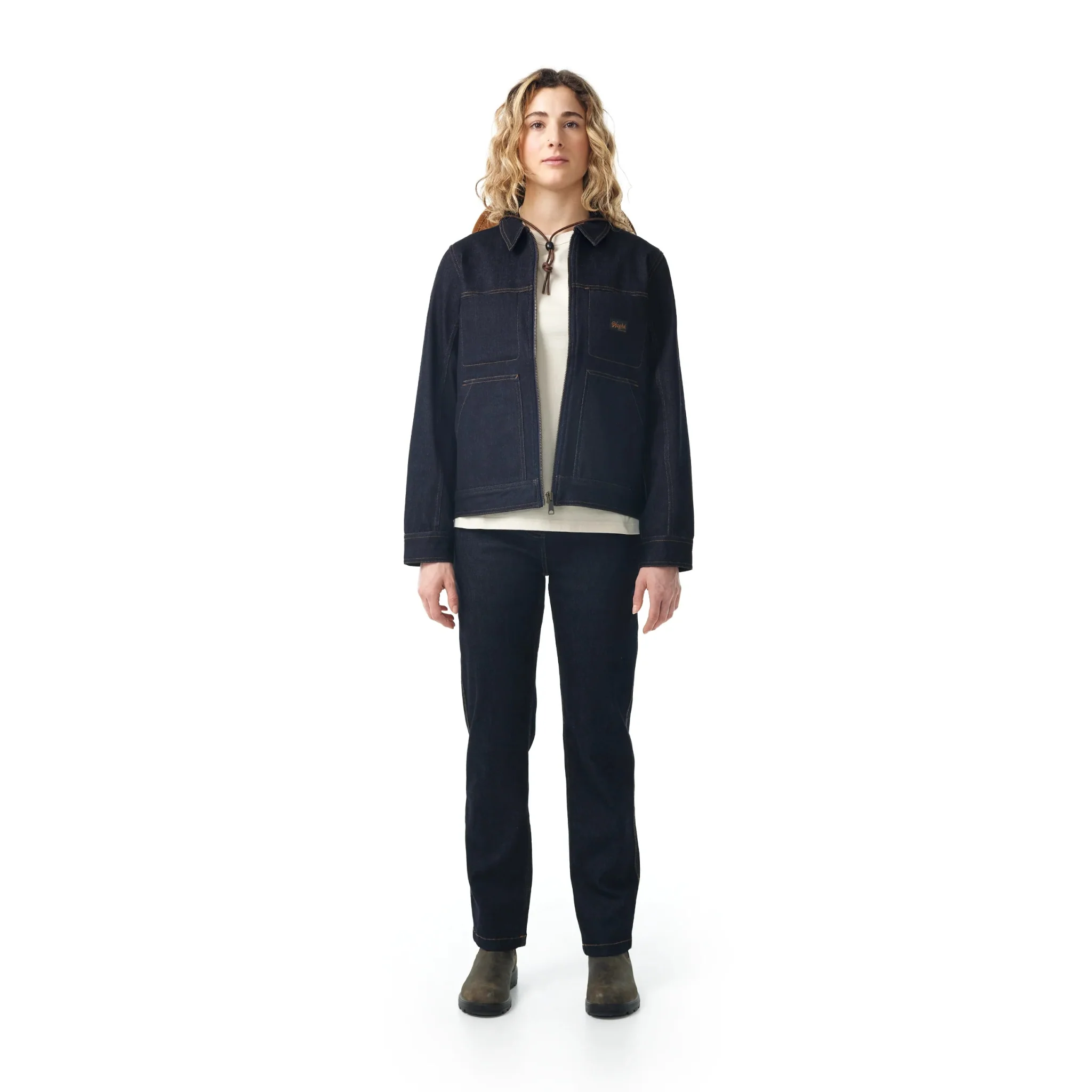 W's Denim Trucker Work Jacket - Image 8